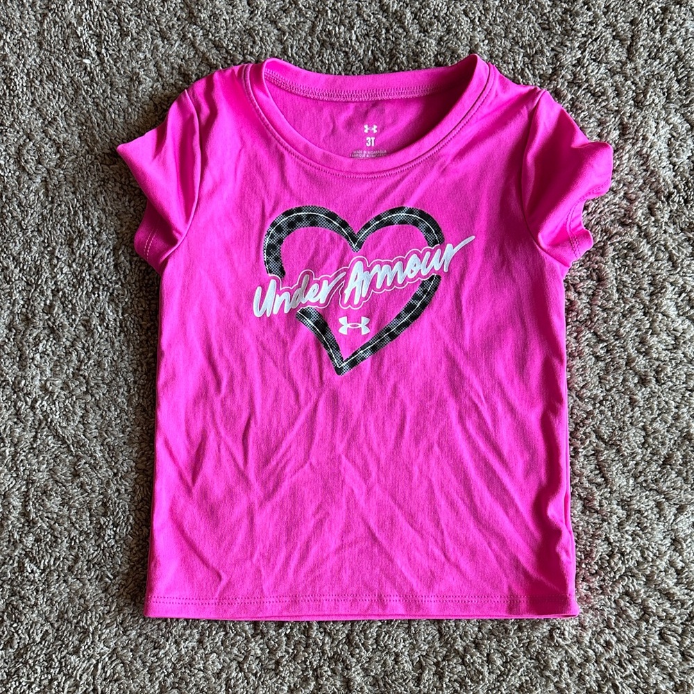 Under Armour Kids Pink Heart Tee